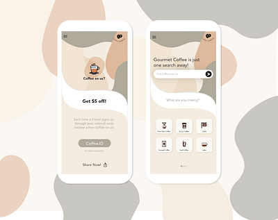 Coffee Finder App "Special Share" Design app branding design graphic design icon illustration logo ui ux vector