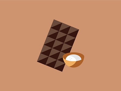 IQ Bar: Chocolate Sea Salt chocolate colorful flat icon icons illustration packaging sea salt simple vector