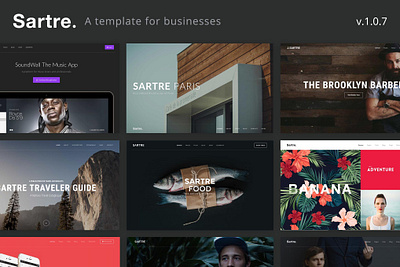 Sartre - Creative Multipurpose HTML Template annual report app architecture barber branding design html template illustration multipurpose multipurpose html purpose restaurant ui ui design ux ux design web web development web maintance website