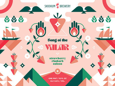 Song of the Valar beer design illustration vector