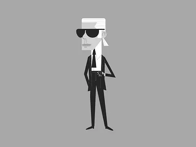 Karl Lagerfeld art blackandwhite caricature character design design digital art fashion illustration karl karllagerfeld lagerfeld moda stylish vector vogue