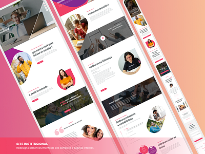 Redesign e desenvolvimento do site completo e internas da página figma ui ui design ux uxdesign
