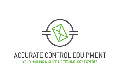 Accurate Control Equipment accurate branding crosshair green illustration logo mail target technology typography vector