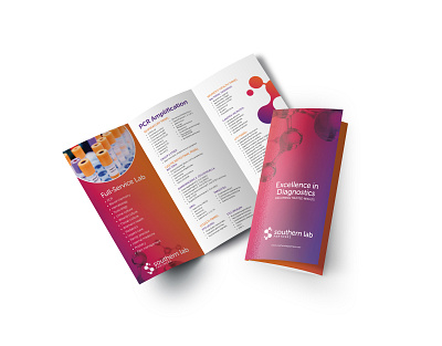 Southern Lab Partners Brochure branding brochure design diagnostic lab logo molecule testing trifold