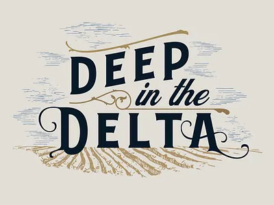 Deep in the Delta logo mississippi retro