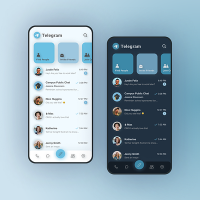 Telegram Redesign Concept app app design concept design redesign telegram telegram app telegram redesign ui uidesign uiux ux