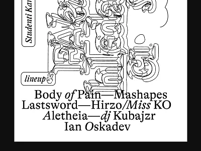 MUSIC EVENT_POSTER DETAIL analog black design event graphic design linear music poster poster design print printed techno type typeface typography