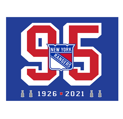 New York Rangers - 95 Years 1926 95 brand design graphic design hockey identity logo new york nhl rangers sports visual