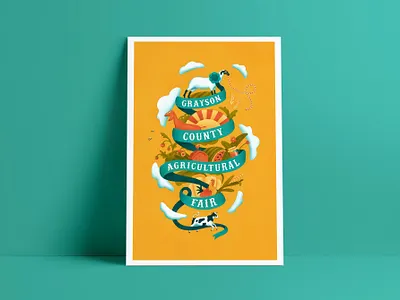 Fair Poster animal illustration digital illustration fair graphic design hand lettering poster design