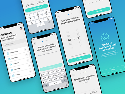 App para microempreendedores contraterem ajudantes aplicativo app business case design mei ui ux