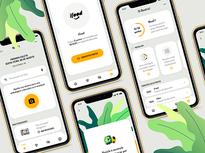 App para reciclagem com programa de pontos aplicativo app case design reciclagem ui ux