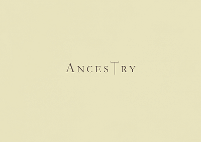 Ancestry | Typographical Poster ancestor ancestry graphics minimal poster serif simple text typography word