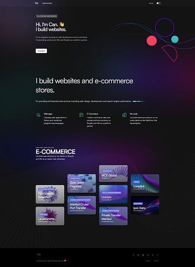 Webmeister Dark blog design colors dark developer portfolio gradients graphic design nextjs portfolio tailwindcss web design