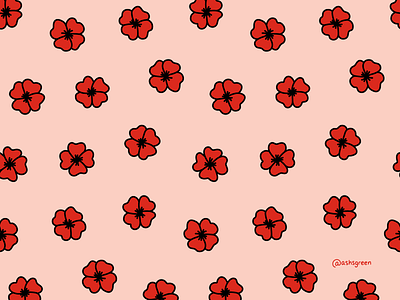 Poppy pattern floral print flower design free download freebies illustrated flowers illustrated print mobile wallpaper pattern pink and red poppies poppy remembrance day seamless repeat surface design veterans wallpaper
