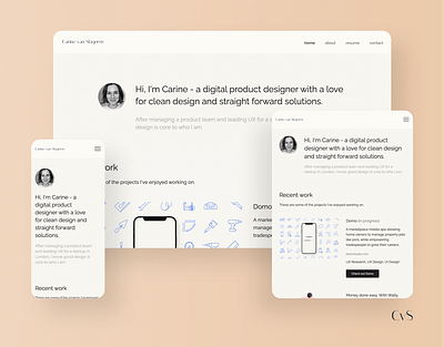 Responsive Website clean css desktop frontend development html javascript minimalism mobile portfolio responsive responsive design tablet ui design ux design website