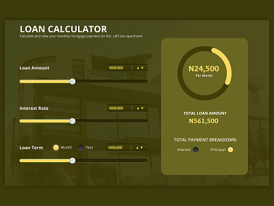 SPECIALTY CALCULATOR APP 004 app dailyui design loan calculator app uiux