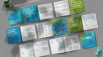 Neo branding brochure design graphic design icon illustration logo photography print design real estate typography vector