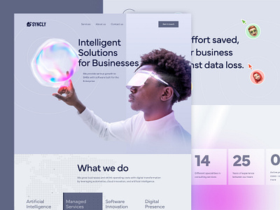 Landing Page for AI Software provider ai ai startup ai technology ai tool artificial intelligence automation design homepage landing page product saas software startup ui uiux web design