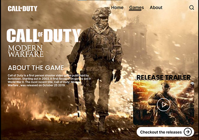 Call of Duty UI UX design 3d animation ui