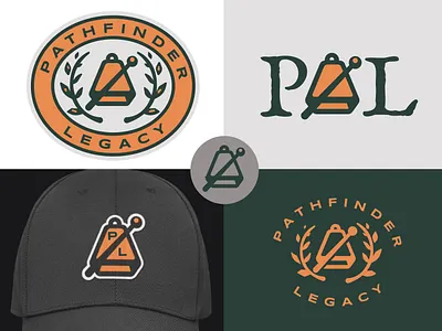 Pathfinder Branding Proposal badge branding brandmark cow farm graphic design identity illustration lettering logo logo design monogram patch print retro rugged rural rustic shield vintage