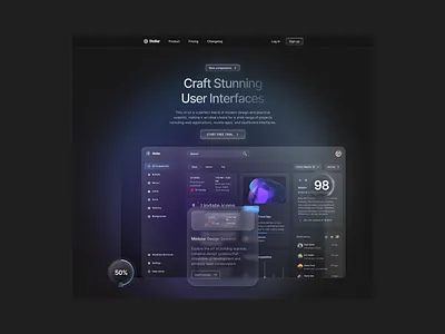 Modern Dark-Themed Web Applications branding dashboard design design figma glassmorphism illustration ui ux uxui web web app web design website