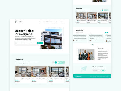 Real Estate Website UI Design branding design figma illustration landing page ui ux uxui web web design website website design