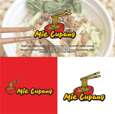 Mie Cupang Logo adobeillustrator branding coreldraw design graphic design illustration logo logo noodle logodesign noodle noodle logo vector