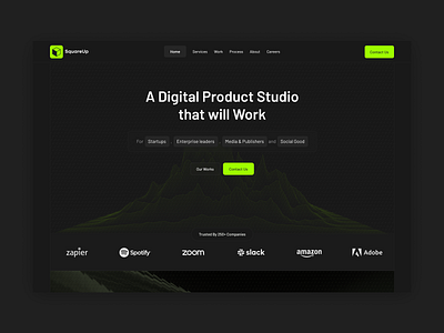 Digital Product Studio Website UI animation branding design figma illustration ui ux ux ui desigbn uxui web web desigbn web design website