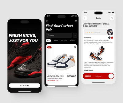 Ecommerce App andriod app design design ecommerce ecommerce app interface ios mobile app mobile application mobileapp online store product design shopping sneakers ecommerce app sneakers store ui ui design uiux ux ux design