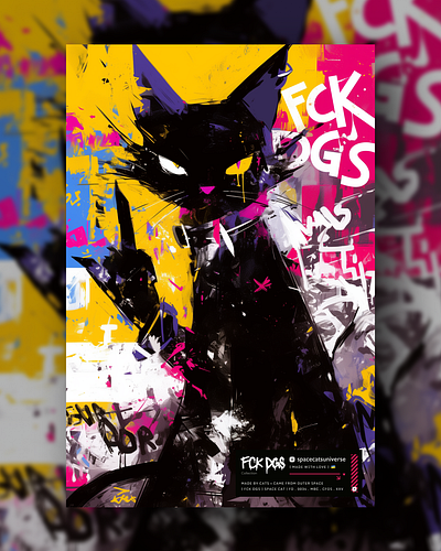 [FCK DGS 0034] ai branding cat daliy design illustration poster print