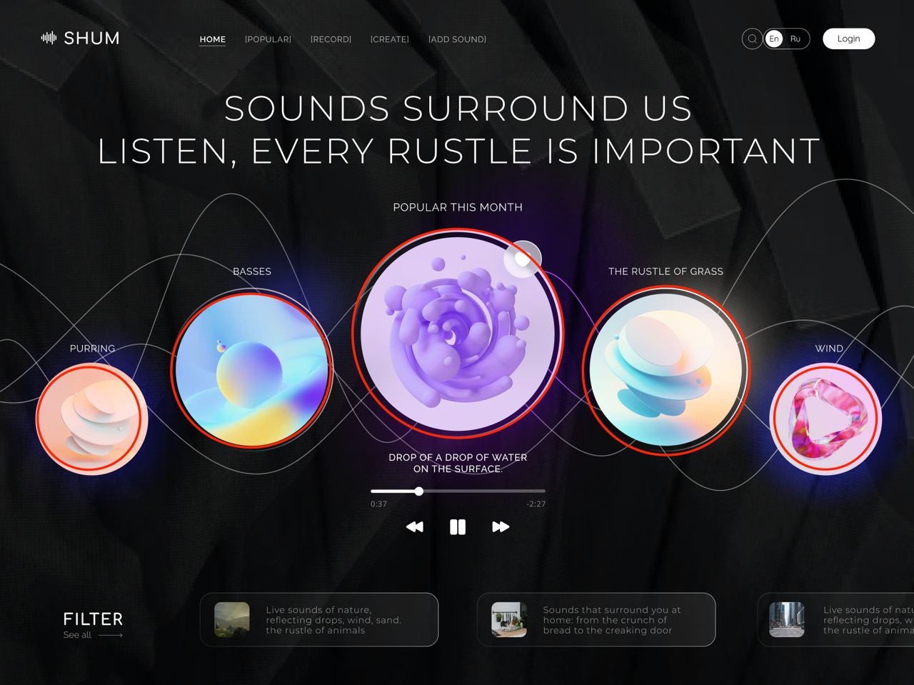 Browse thousands of Sound Website images for design inspiration