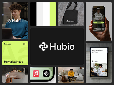 Hubio Branding Case for Remote Work SaaS Solution branding design saas ui uiux web webdesign