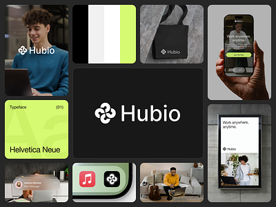 Hubio Branding for Remote Work SaaS Solution branding design saas ui uiux web webdesign