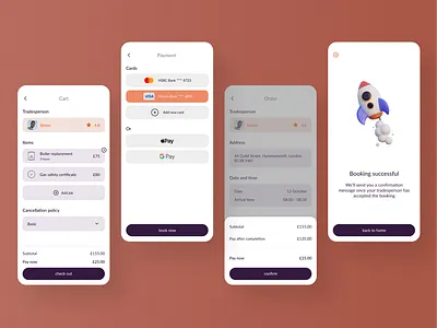 Check Out apple pay basket book cart check out fix google pay home improve online order paying payment shop trade tradespeople uiux