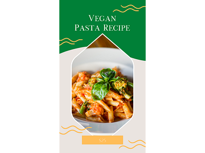 VEGAN PASTA INSTAGRAM STORY design graphic design instagram vegan