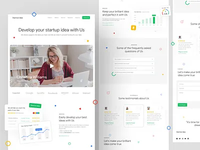 Startive Idea - Website Exploration chart clean course dashboard design figma graphic design homepage idea illustration internet landingpage photo service startup ui website