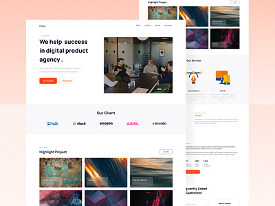 Creative Agency Landing Page agency landing page creative agency design digital agency flat illustration landing page marketing agency landing page minimal ui ux website