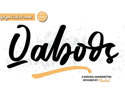 Qaboos - Natural Handwritten branding brush elegant graphic design handwritten logo modern typeface typography wedding