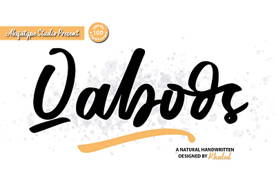 Qaboos - Natural Handwritten branding brush elegant graphic design handwritten logo modern typeface typography wedding