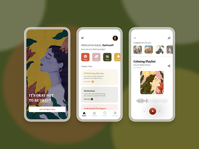 Mental Health : App UI/UX 3d animation app branding design icon illustration logo motion graphics typography ui uidesign uiux uiuxdesign ux uxdesign vector