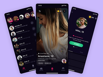 Flirt (WaKa) – Dating Web App app badoo blinkagency blinkagencynet chatting dating datingapp design finder mamba matching message messenger app mobile mobile app mobile application tinder ui ux web app