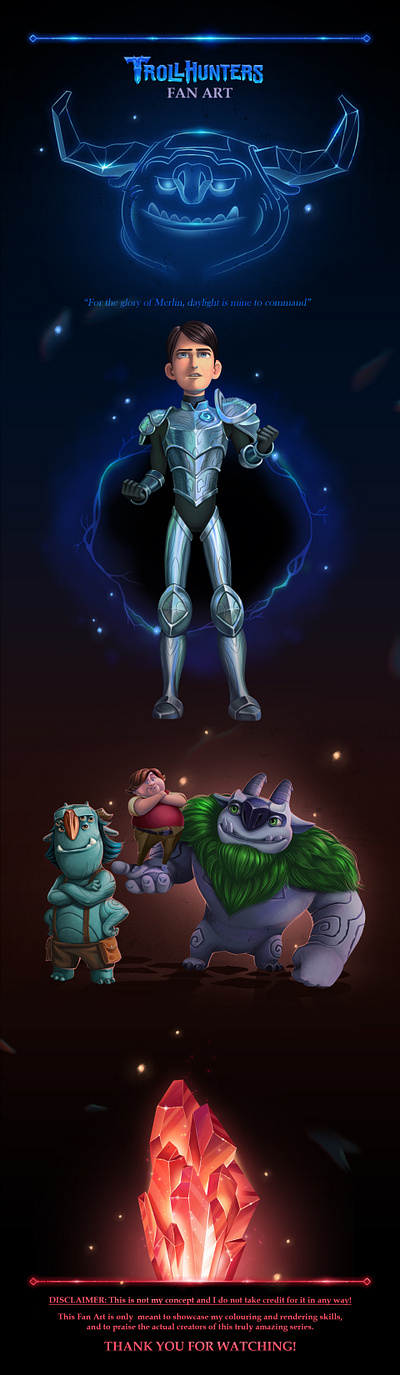 Trollhunters Fanart 2d art cartoon digital painting fanart