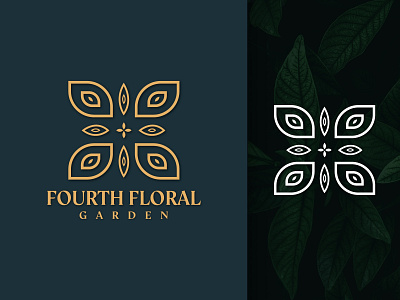 Modern Logo For FOURTH FLORAL GARDEN brand identity branding design flat floral logo garden logo graphic art graphic design graphics design icon illustration lettering logo modern natural logo nature shop typography ui vector