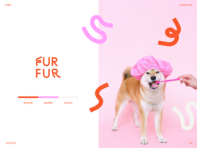 FUR FUR - Brand Design for Dogs Grooming brand brand book brand design brand identity branding colors grooming grooming design logo logo design logotype modern design ui