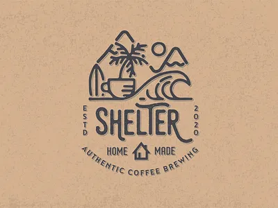 Logo Design for "Shelter" Cafe design illustration logo vector