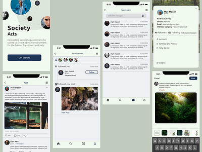 Mobile Screen For a Society App app design mobile app mobile app design ui ui design ux