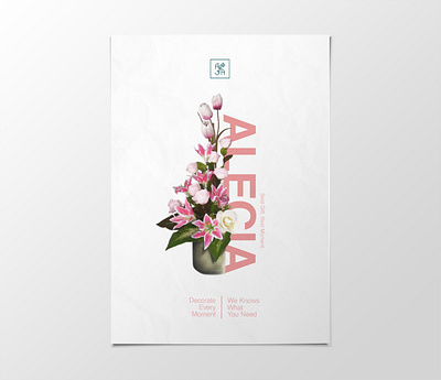 Poster Alecia Florist Jember, IDN design illustration photo edit poster typography