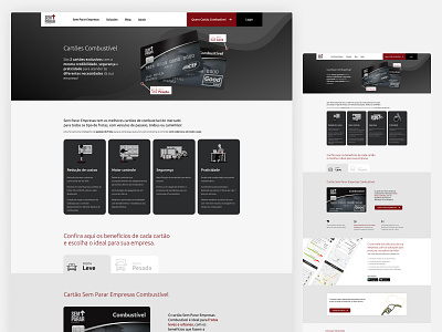 Cartão Combustível design figma interface landingpage ui ui ux design