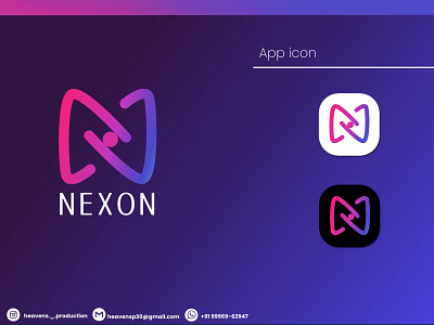 N lettre LOGO 'NEXON' branding design graphic design illu illustration logo motion graphics ui ux vector