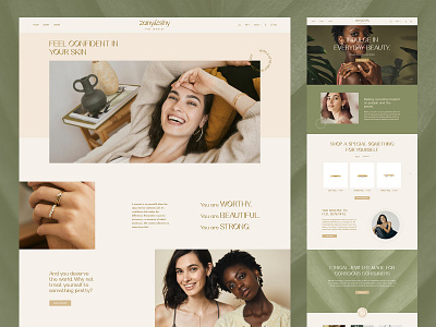 Zany & Shy - Custom Shopify Website brand branding designer development e commerce gold homepage jewellery jewelry lab diamonds logo luxury product page shopify store sustainable